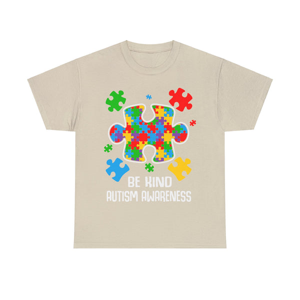 Autism Awareness "Be Kind" Plus Size Women Heavy Cotton Tee