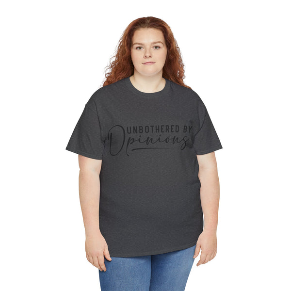"Unbothered By Opinions" Plus Size Women Heavy Cotton Tee