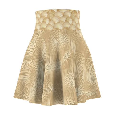 Gold Feather Women's Skater Skirt