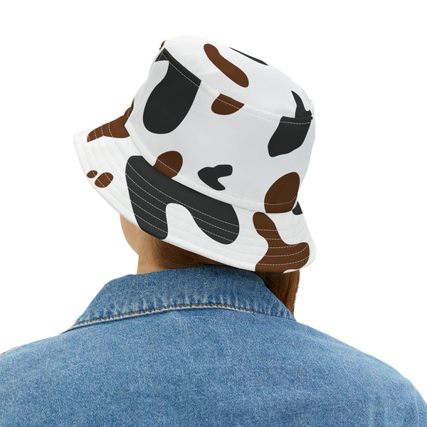 Brown Cow Print Woman's Bucket Hat