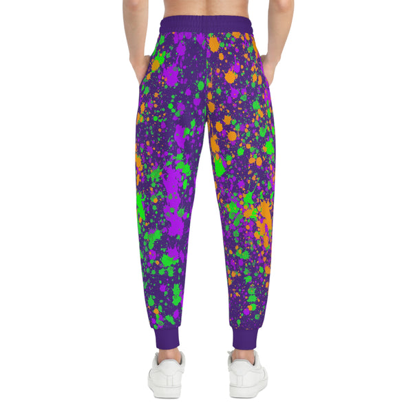 Purple Splash Athletic Woman Joggers