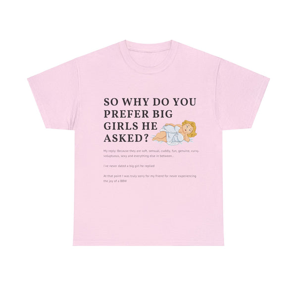 Why Big Girls Plus Size Women Heavy Cotton Tee