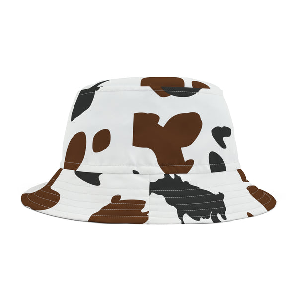 Brown Cow Print Woman's Bucket Hat