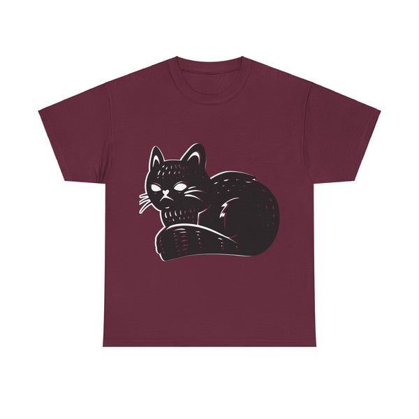 "Black Cat" Plus Size Women Heavy Cotton Tee T-Shirt