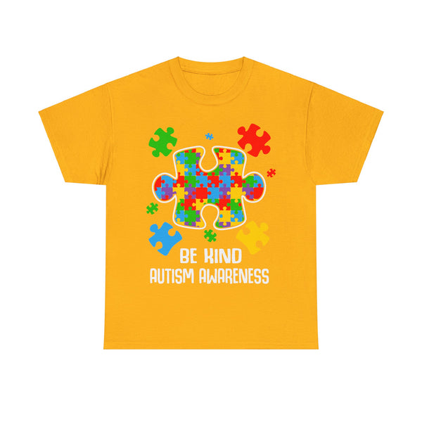 Autism Awareness "Be Kind" Plus Size Women Heavy Cotton Tee
