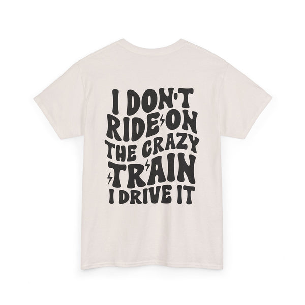Ride the Train Women Heavy Cotton Tee T-Shirt