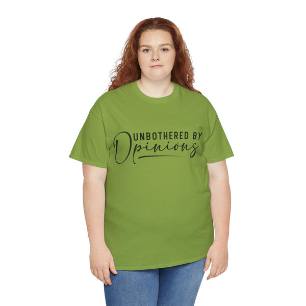 "Unbothered By Opinions" Plus Size Women Heavy Cotton Tee