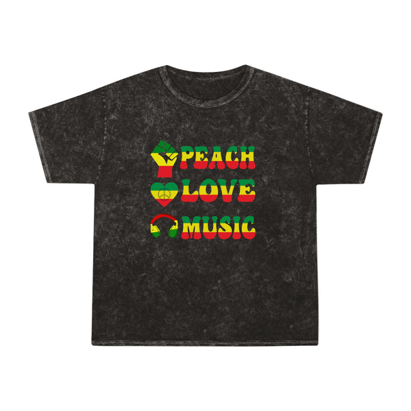 Peace Love and Music - Woman Mineral Wash T-Shirt
