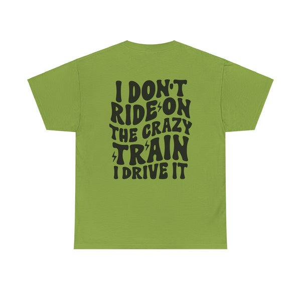 Ride the Train Women Heavy Cotton Tee T-Shirt