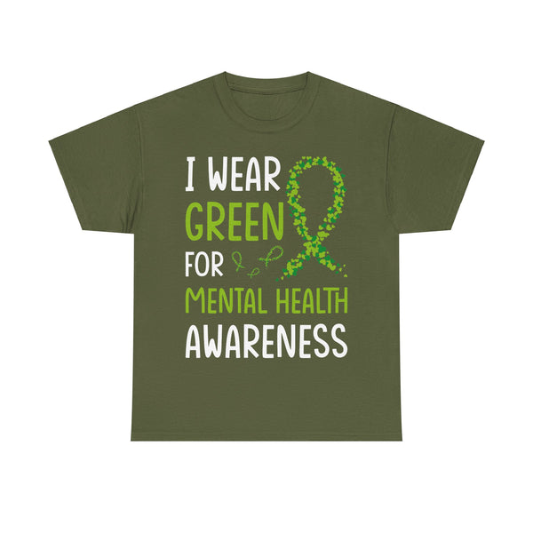 "Mental Health Awareness" Woman Crewneck T-Shirt: Focus on the Good - Unisex Heavy Cotton Tee