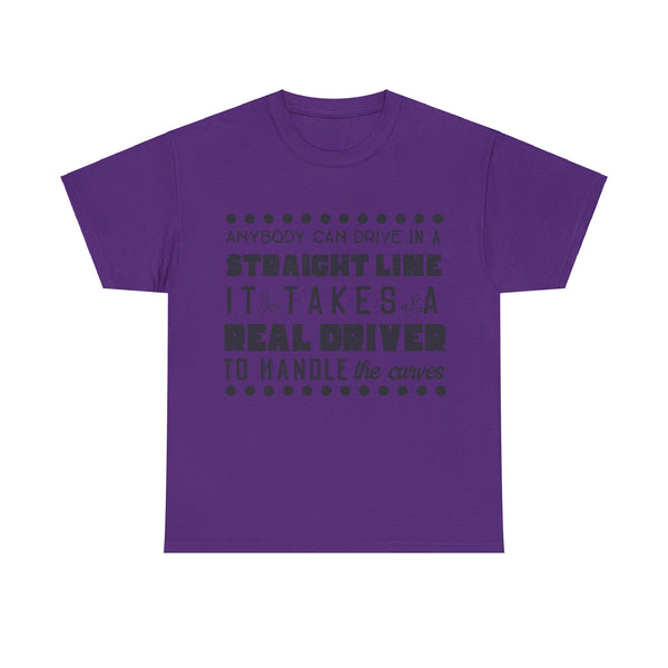 Anyone can Drive, Not handle Curves Plus Size Women Heavy Cotton Tee