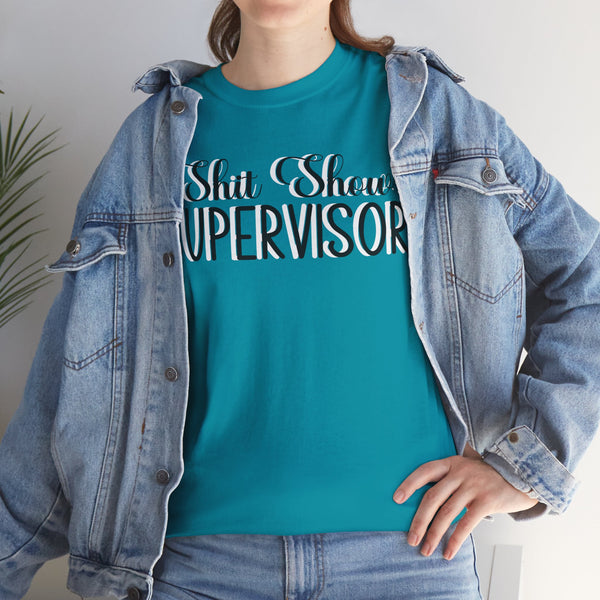 Sh*t Show Supervisor Plus Size Women Heavy Cotton Tee