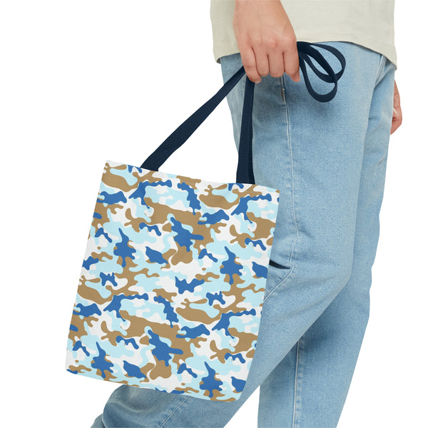 Blue Camo Reusable Tote Bag