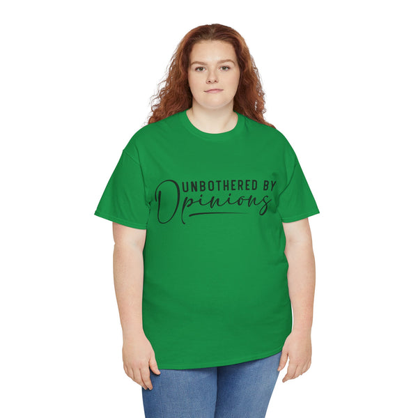 "Unbothered By Opinions" Plus Size Women Heavy Cotton Tee