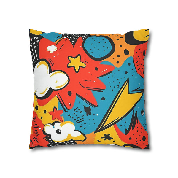 Cartoon Spun Polyester Square Pillowcase
