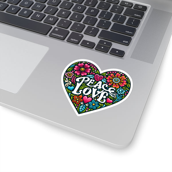 Peace & Love Kiss-Cut Stickers