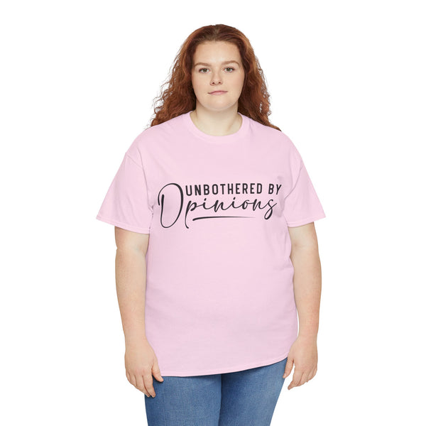 "Unbothered By Opinions" Plus Size Women Heavy Cotton Tee