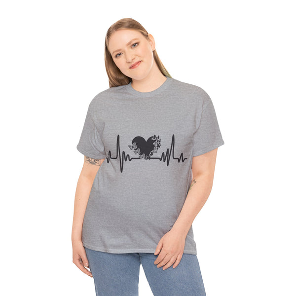 Love is Life Line Plus Size Women Heavy Cotton Tee