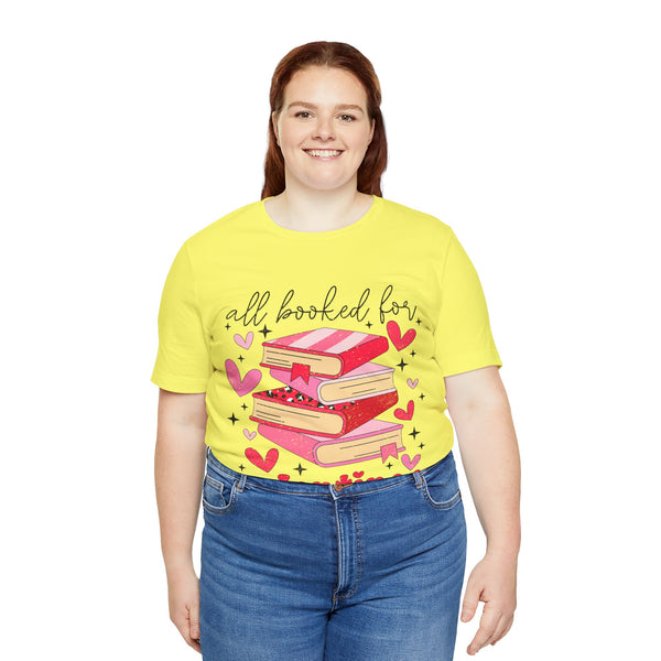 "All books for Valentines"- Woman's Jersey Short Sleeve Tee