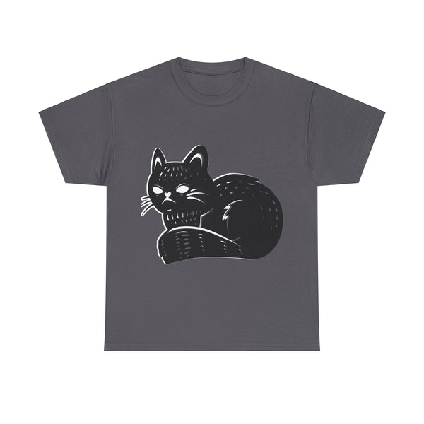 "Black Cat" Plus Size Women Heavy Cotton Tee T-Shirt