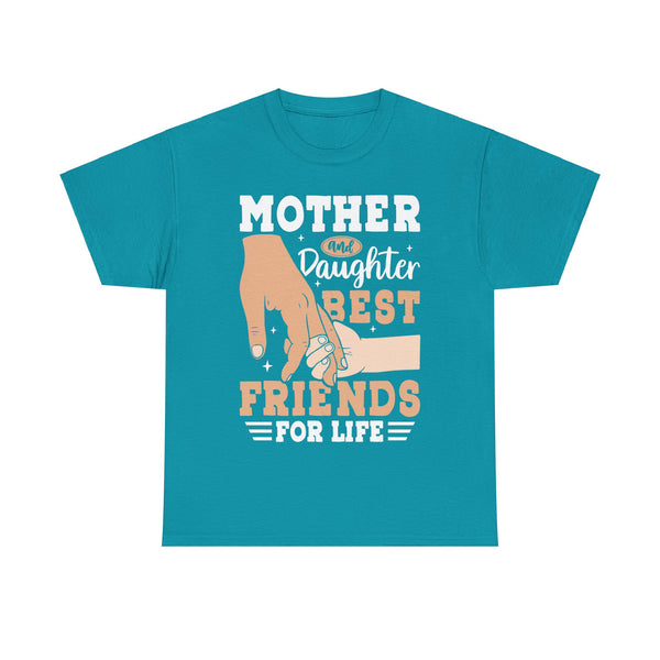 "Mom & Daughter Best Friends" Plus Size Women Heavy Cotton Tee T-Shirt
