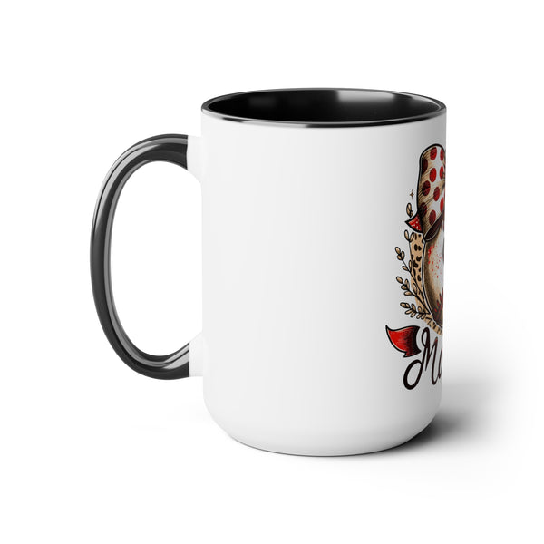 Baseball Mama "Mother's Day" Two-Tone Coffee Mugs Cup, 15oz