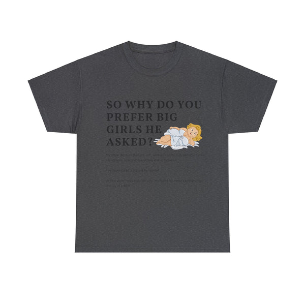 Why Big Girls Plus Size Women Heavy Cotton Tee