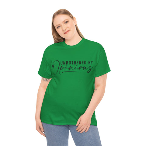 "Unbothered By Opinions" Plus Size Women Heavy Cotton Tee