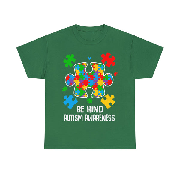 Autism Awareness "Be Kind" Plus Size Women Heavy Cotton Tee