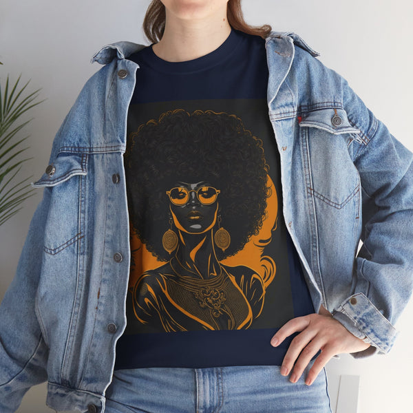 "Black Women" Woman Crewneck T-Shirt: Focus on the Good - Unisex Heavy Cotton Tee