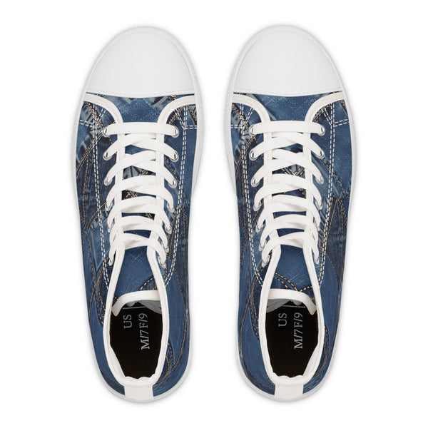 Denim Women's High Top Sneakers