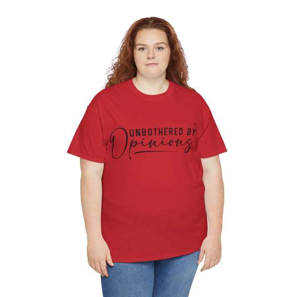 "Unbothered By Opinions" Plus Size Women Heavy Cotton Tee