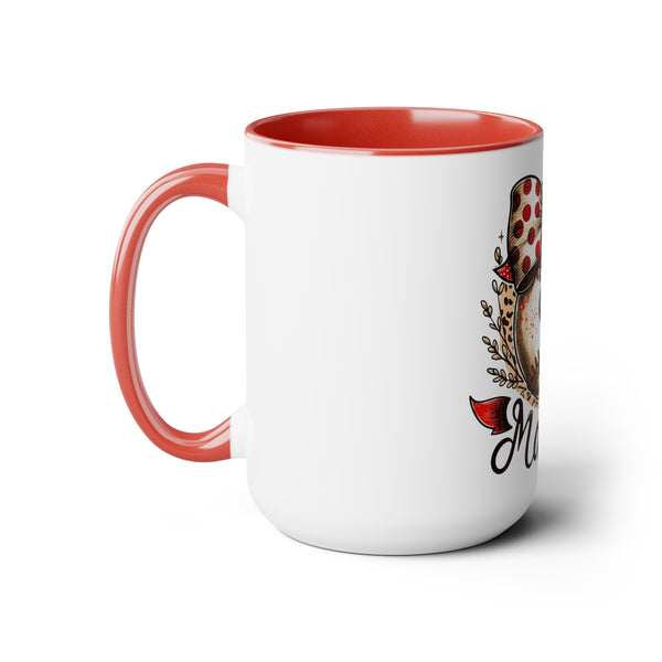 Baseball Mama "Mother's Day" Two-Tone Coffee Mugs Cup, 15oz