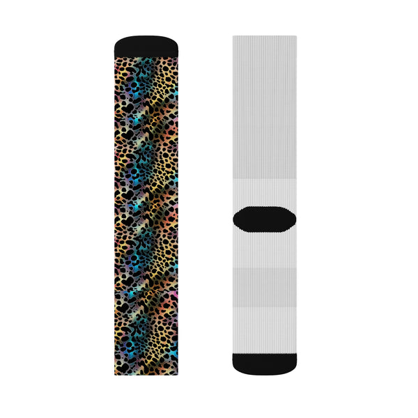 Holographic Cheetah Sublimation Woman Socks