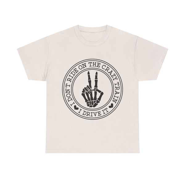 Ride the Train Women Heavy Cotton Tee T-Shirt