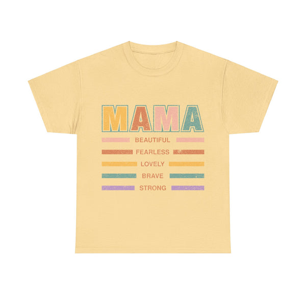 "Mama is Beautiful" Plus Size Women Heavy Cotton Tee T-Shirt