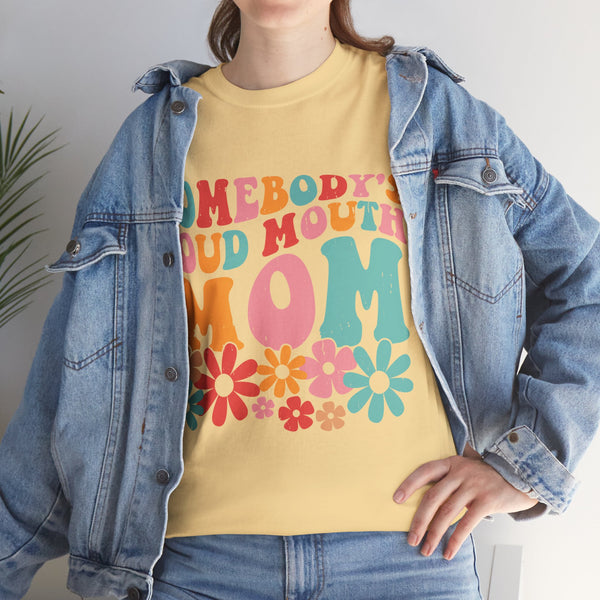 "Somebody Loud Mouth Mama" Plus Size Women Heavy Cotton Tee T-Shirt