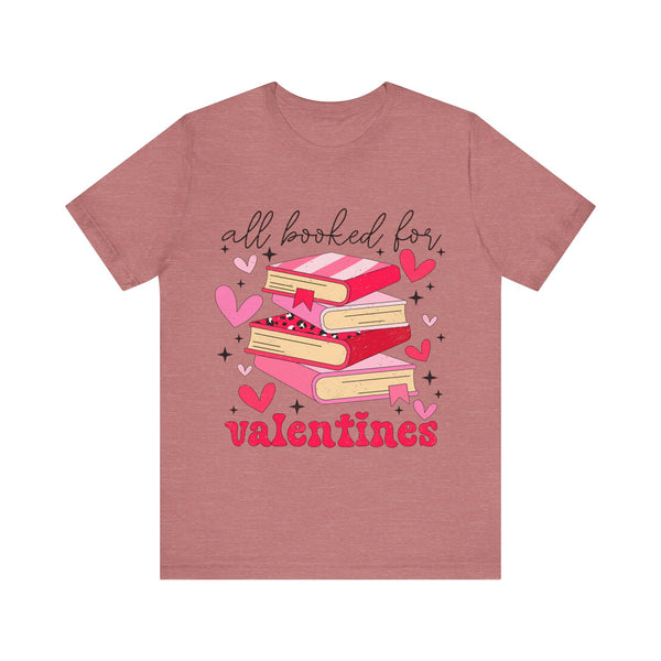 "All books for Valentines"- Woman's Jersey Short Sleeve Tee