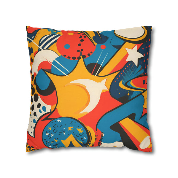 Cartoon Spun Polyester Square Pillowcase