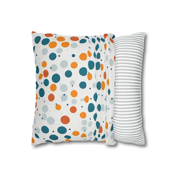 Spring Polka Dots Spun Polyester Square Pillowcase