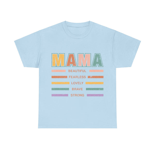 "Mama is Beautiful" Plus Size Women Heavy Cotton Tee T-Shirt