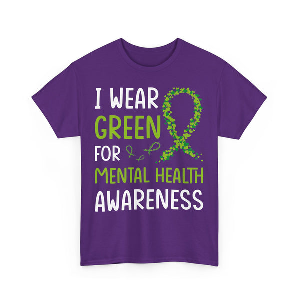 "Mental Health Awareness" Woman Crewneck T-Shirt: Focus on the Good - Unisex Heavy Cotton Tee
