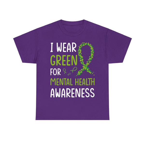 "Mental Health Awareness" Woman Crewneck T-Shirt: Focus on the Good - Unisex Heavy Cotton Tee