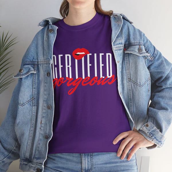 Certified Gorgeous Plus Size Women Heavy Cotton Tee