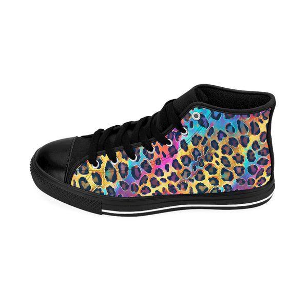 Holographic Cheetah Women's Classic Sneakers