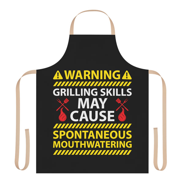 "Grilling Skills" Woman Apron, 5-Color Straps