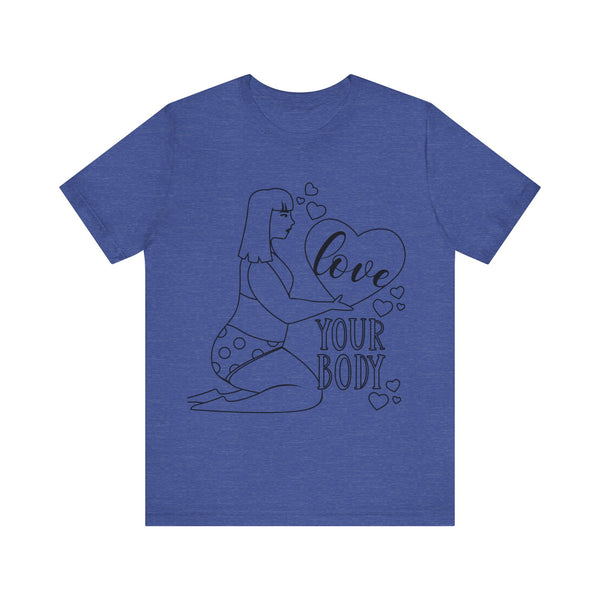 Body Positive Plus Size Woman Jersey Short Sleeve Tee T-Shirt