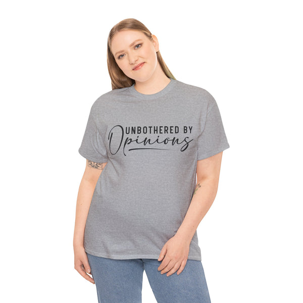 "Unbothered By Opinions" Plus Size Women Heavy Cotton Tee