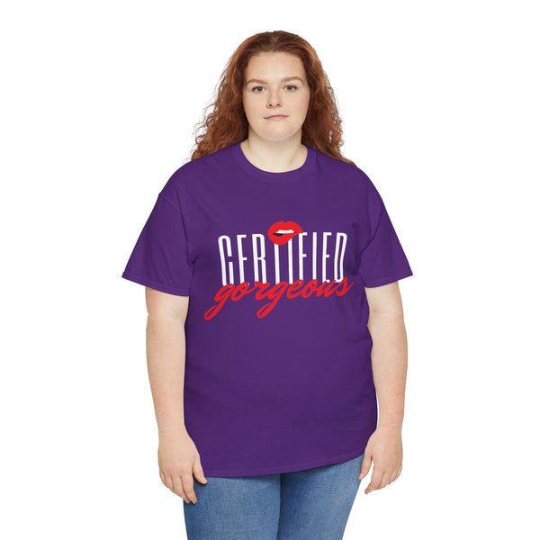Certified Gorgeous Plus Size Women Heavy Cotton Tee