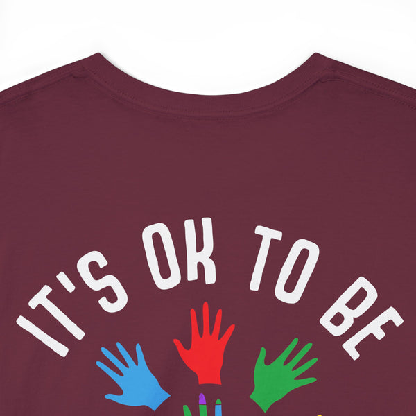 Autism Awareness "Be Kind" Plus Size Women Heavy Cotton Tee